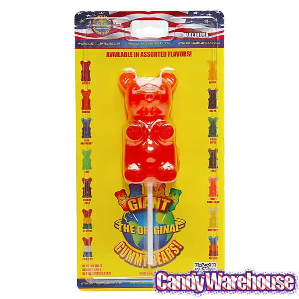 Giant Gummy Bear on a Stick - Orange - Image 2