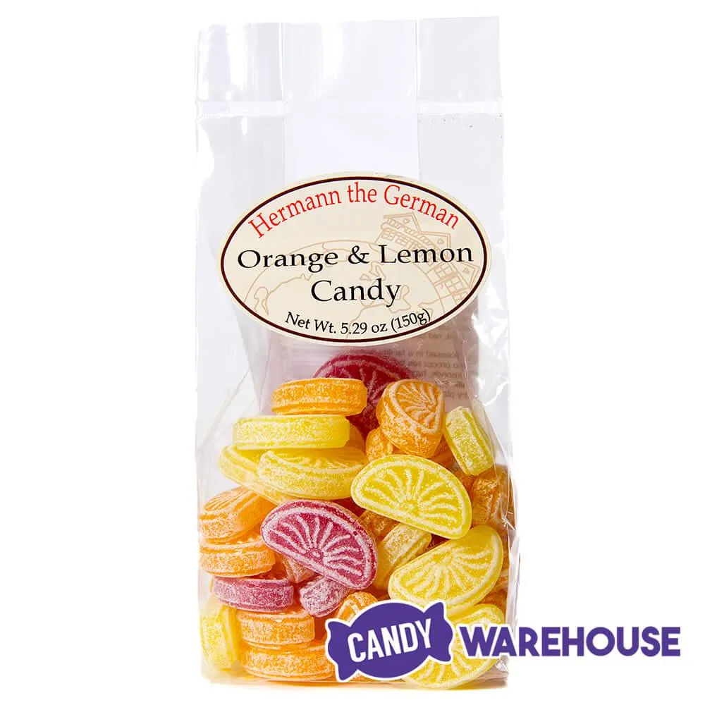 Orange and Lemon Hard Candy Fruit Slices: 5.29-Ounce Bag - Image 3