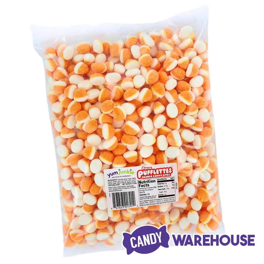 Petite Pufflettes Gummy Bites - Orange: 5LB Bag - Image 6