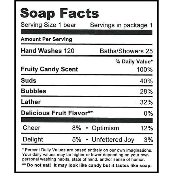 Scented Gummy Bear Soap - Orange - Image 2