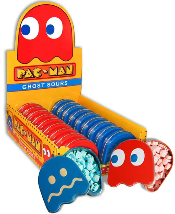 PAC-MAN Ghost Sours Candy Tin: 18-Piece Display