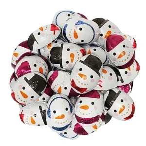 Palmer Cookies and Creme Foiled Snowmen: 12LB Bag