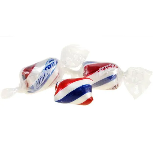 Patriotic Hard Candy Twists - Peppermint: 2LB Bag