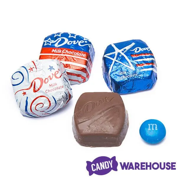 Patriotic USA Dove Milk Chocolate Squares: 30-Piece Bag - Image 2