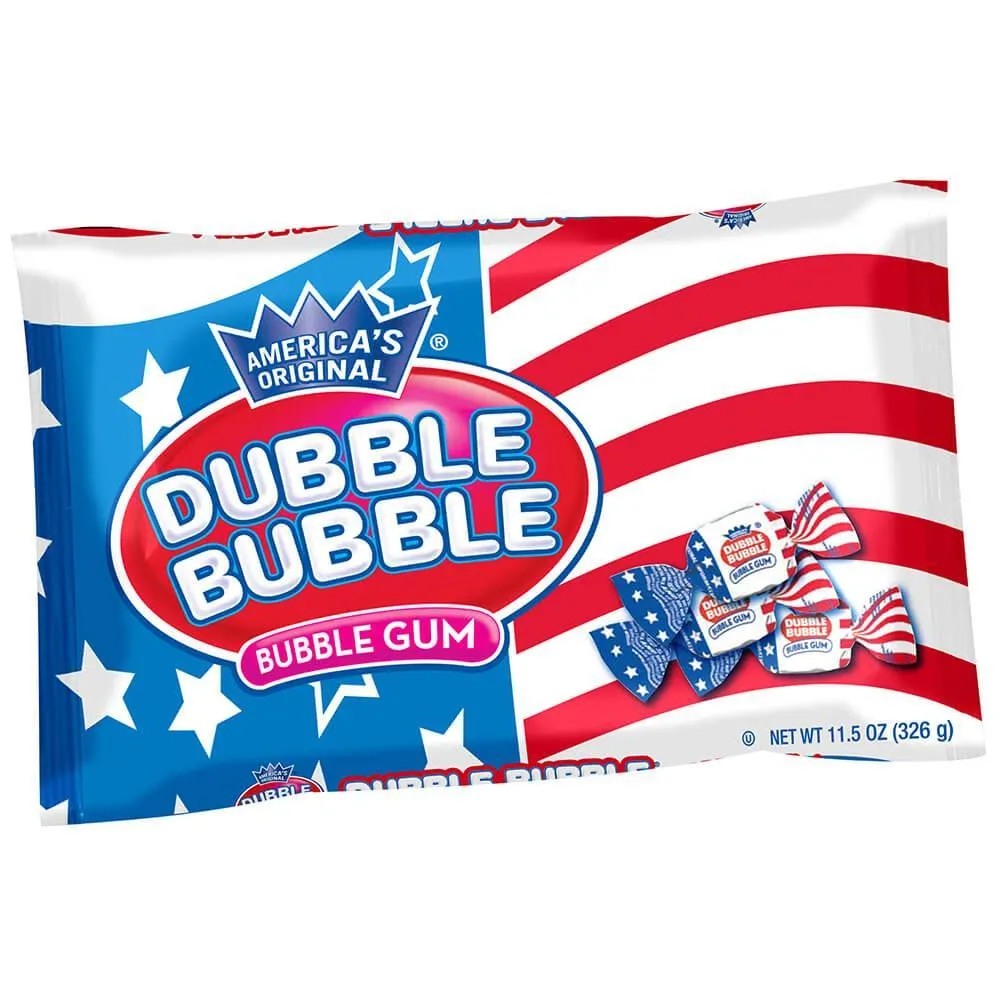 Patriotic USA Flag Wrapped Dubble Bubble Bubblegum: 11.5-Ounce Bag - Image 4