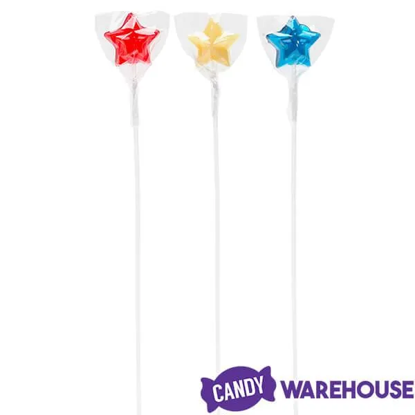 Sparkle Candy Patriotic USA Star Lollipops: 100-Piece Bag - Image 3