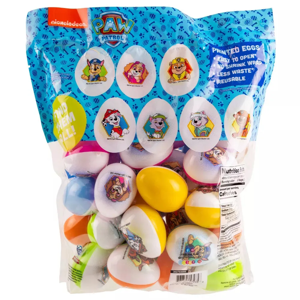 Paw Patrol Easter Plastic Eggs with Candy & Stickers: 36-Piece Bag - Image 2