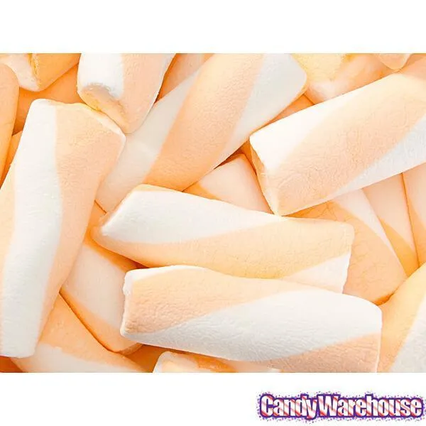 Puffy Poles Jumbo Marshmallow Twists - Peach: 1KG Bag - Image 4