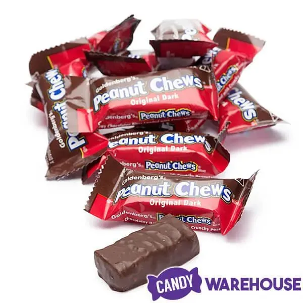 Peanut Chews Mini Size Candy Bars - Original Dark: 100-Piece Box - Image 4