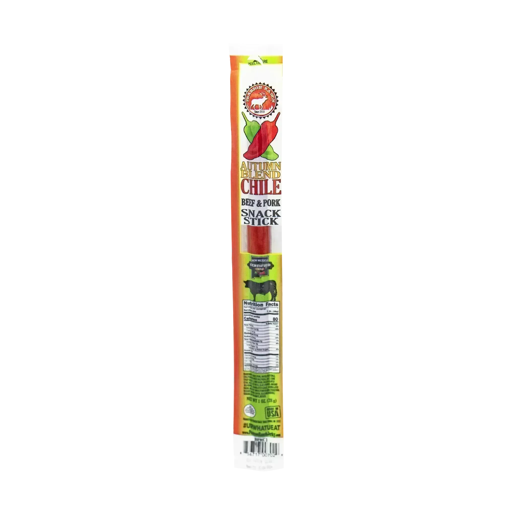 Pearson Ranch Jerky Autumn Blend Chile Beef & Pork Snack Stick