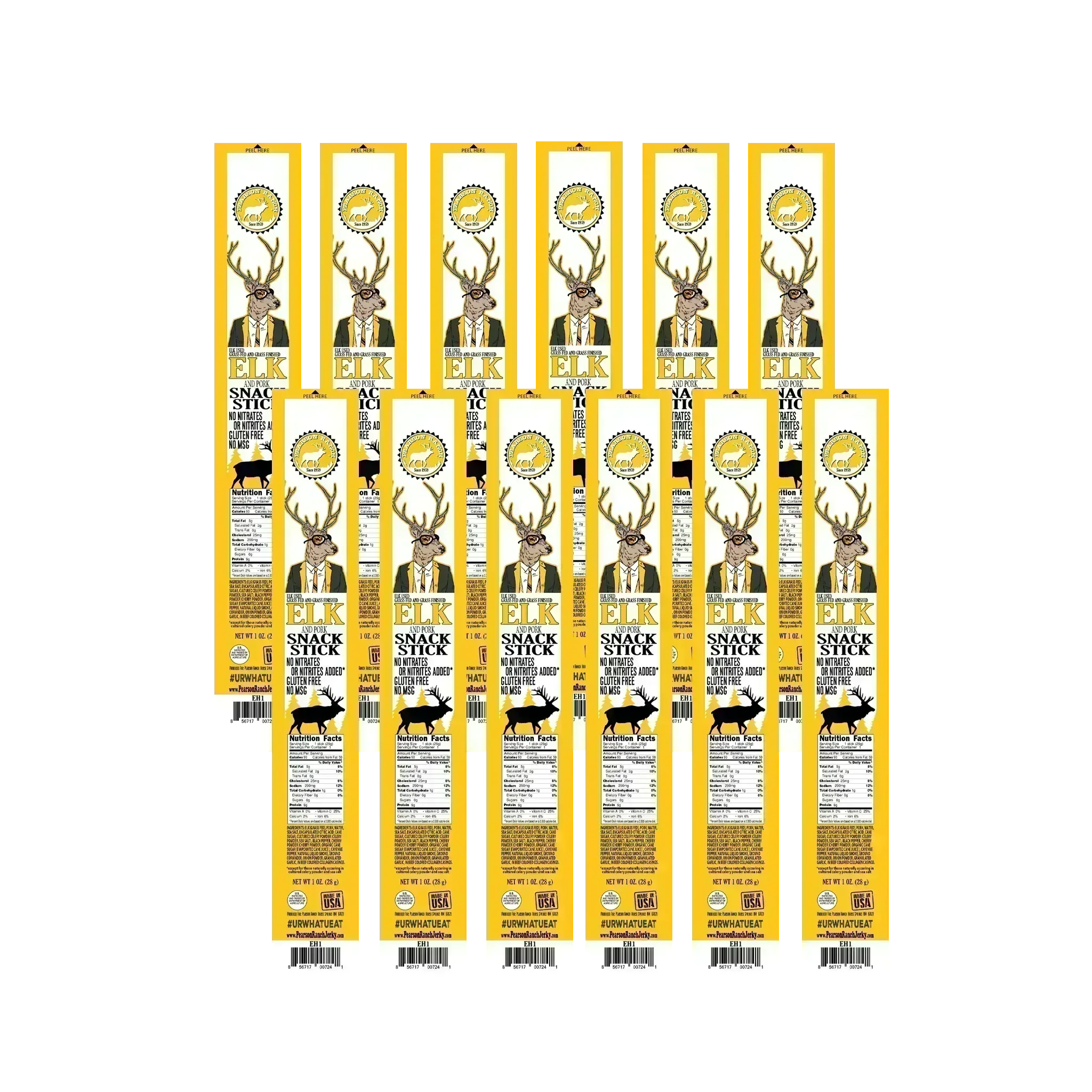 Pearson Ranch Jerky Elk Hickory Smoked Snack Stick - Image 4