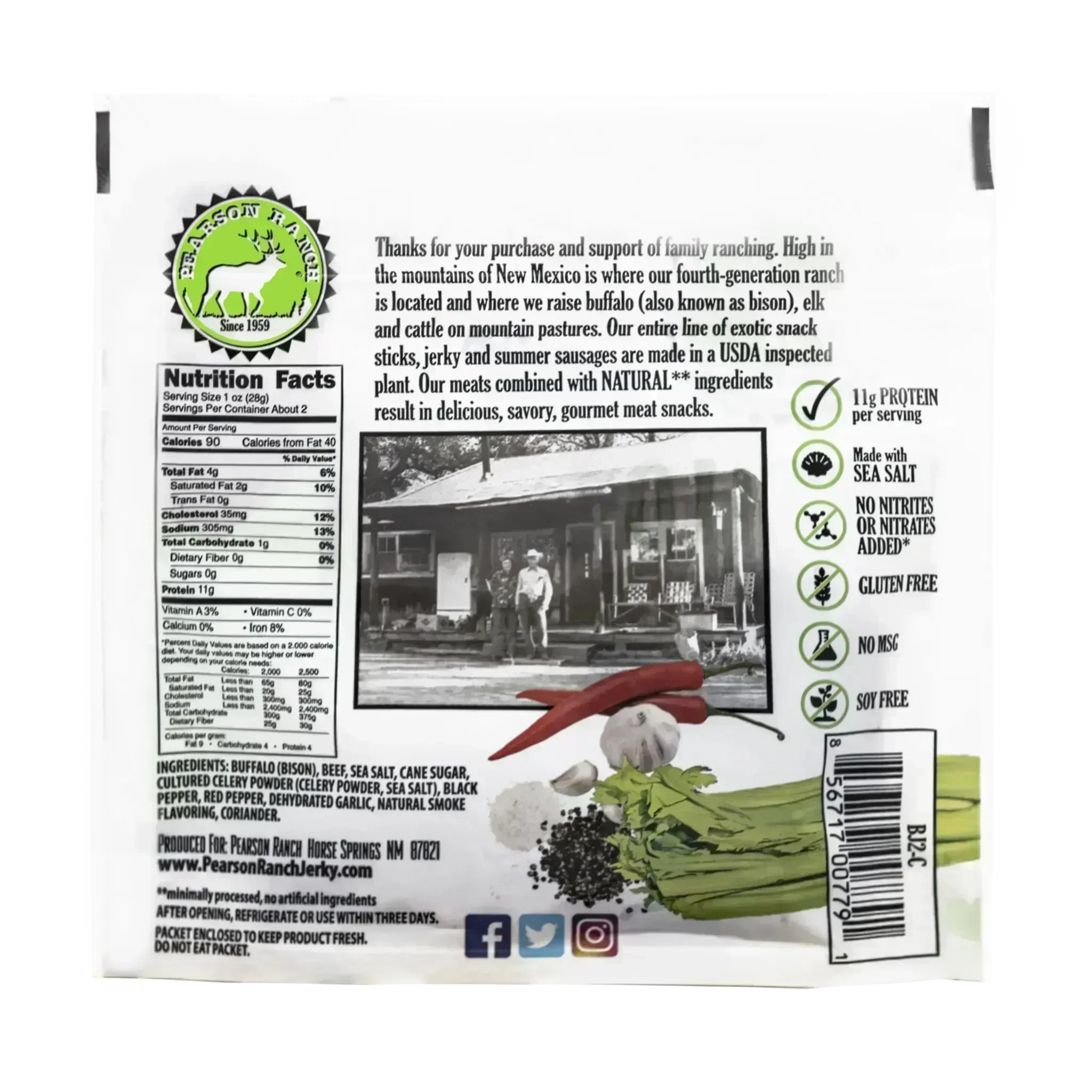 Pearson Ranch Jerky The Wrangler - Buffalo Variety Pack - Image 3