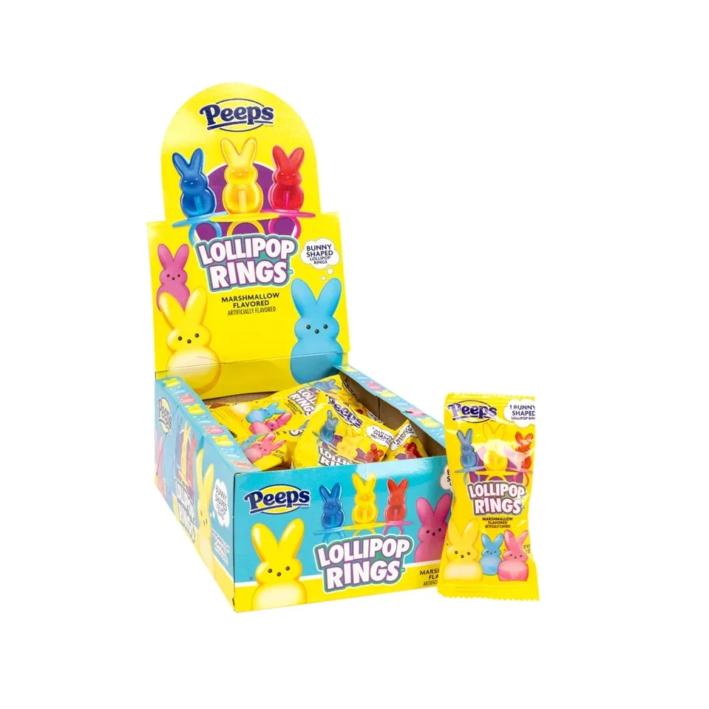 Peeps Bunny Lolli Rings: 24-Piece Box