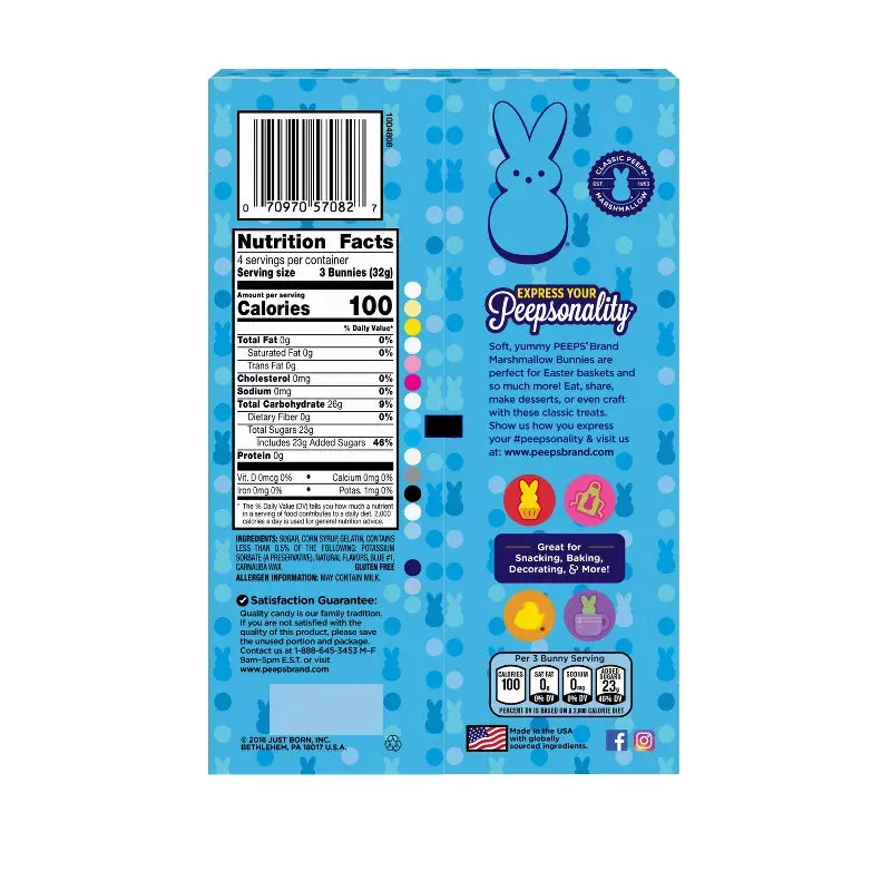 Peeps Marshmallow Candy Bunnies - Blue: 12-Piece Pack - Image 3