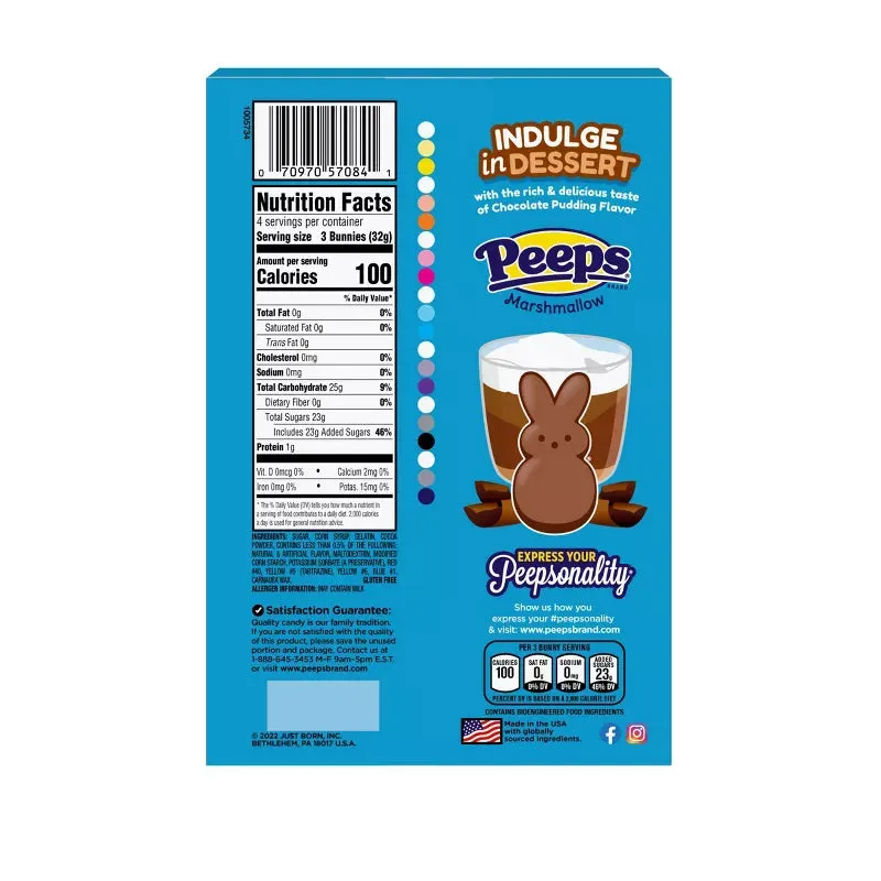 Peeps Marshmallow Candy Bunnies - Chocolate Pudding: 12-Piece Pack - Image 5