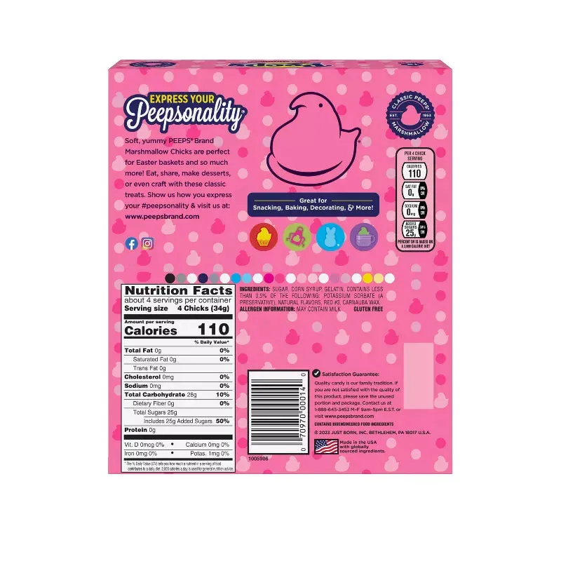 Peeps Marshmallow Chicks Candy - Pink: 15-Piece Pack - Image 4
