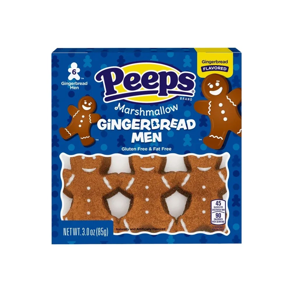 Peeps Marshmallow Gingerbread Men Candy 6-Packs: 12-Piece Case