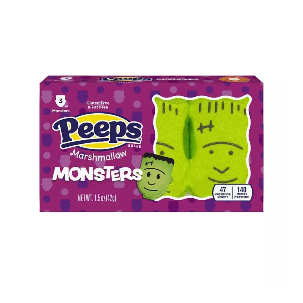 Peeps Marshmallow Halloween Candy Packs - Monsters: 3-Piece Pack