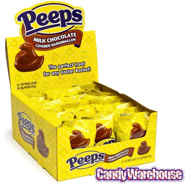 Peeps Milk Chocolate Covered Marshmallow Chicks: 24-Piece Box - Image 3
