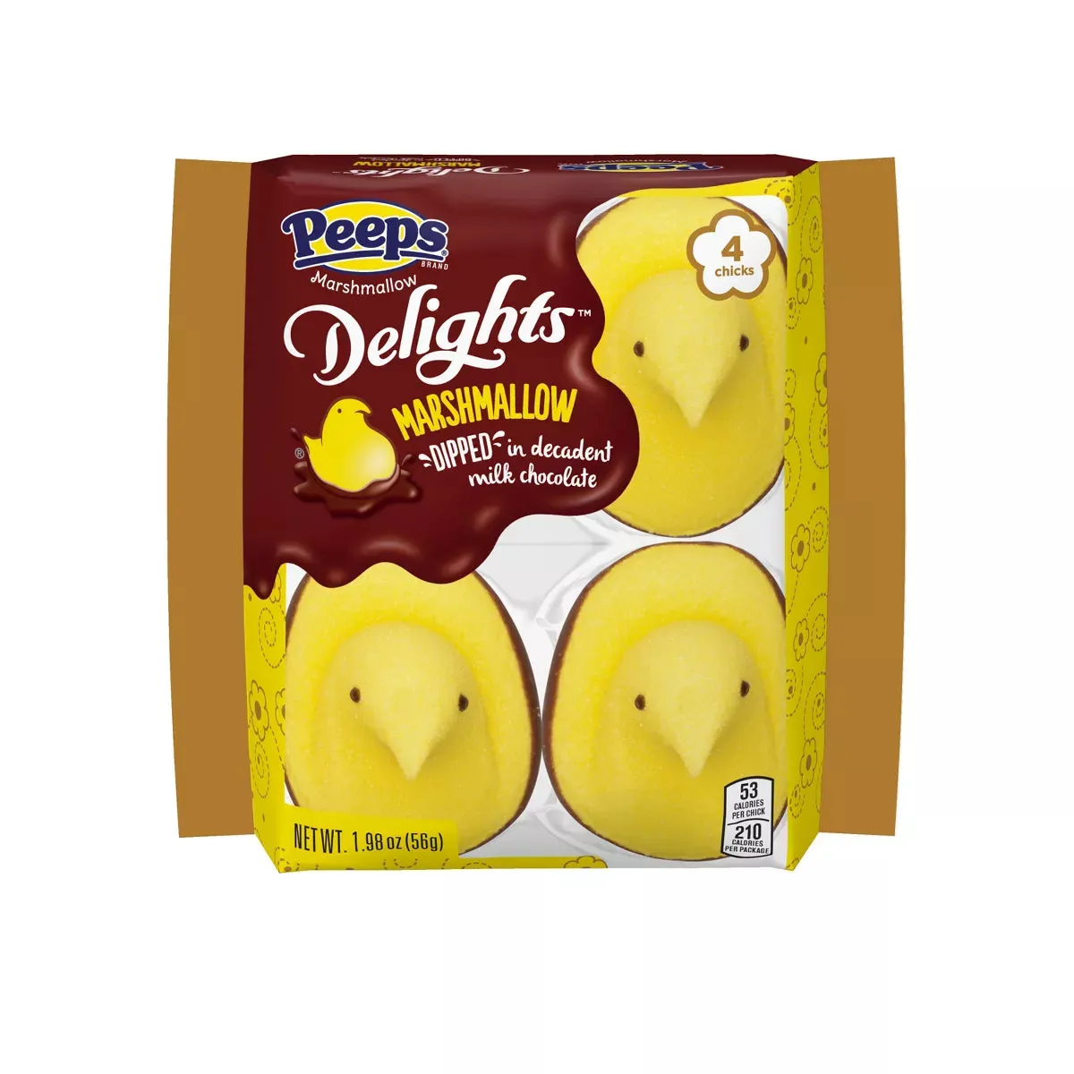 Peeps Milk Chocolate Dipped Marshmallow Chicks: 4-Piece Pack - Image 3