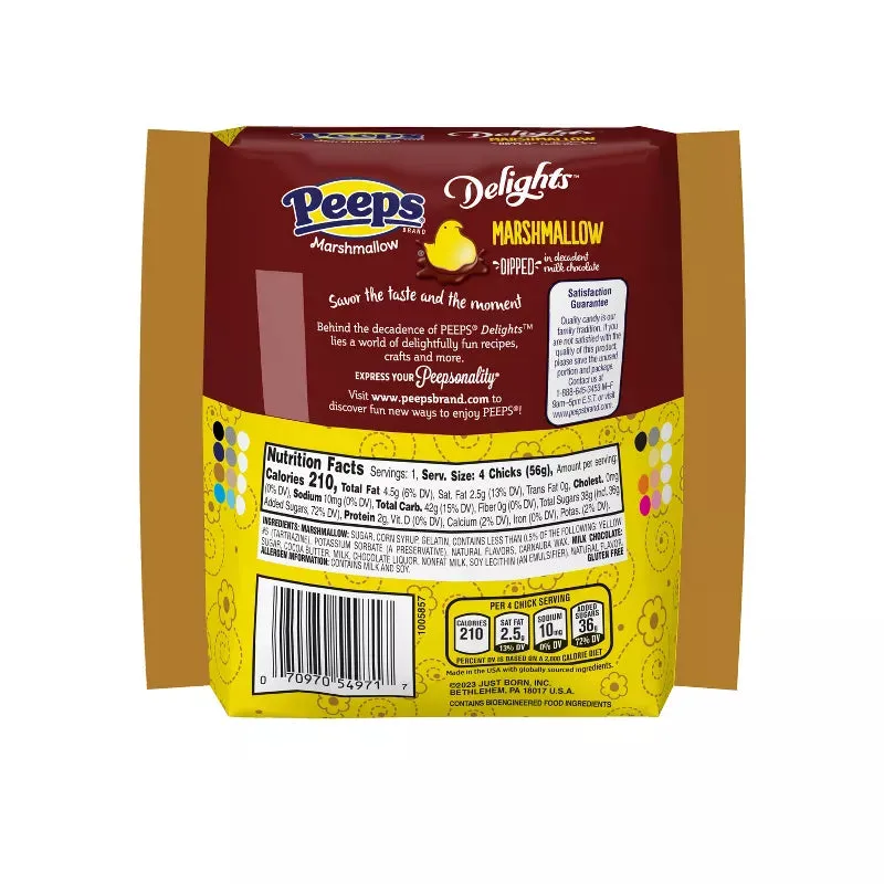 Peeps Milk Chocolate Dipped Marshmallow Chicks: 4-Piece Pack - Image 4