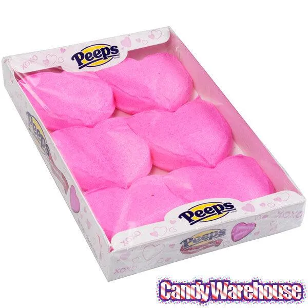 Peeps Pink Marshmallow Hearts Candy Packs: 24-Piece Case - Image 2