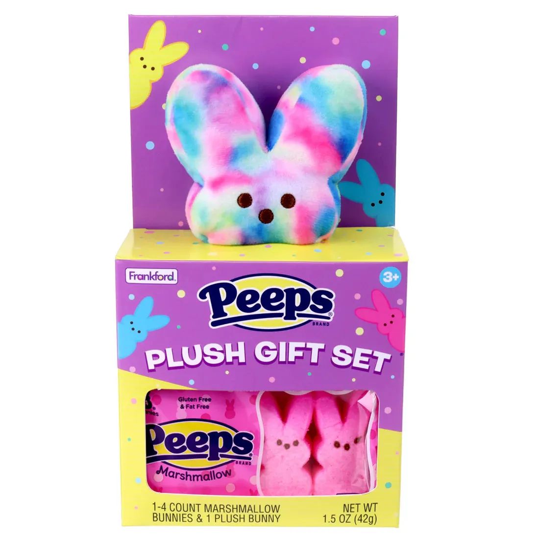 Peeps Plush Bunny Gift Set - Tie Dye: 6-Piece Case