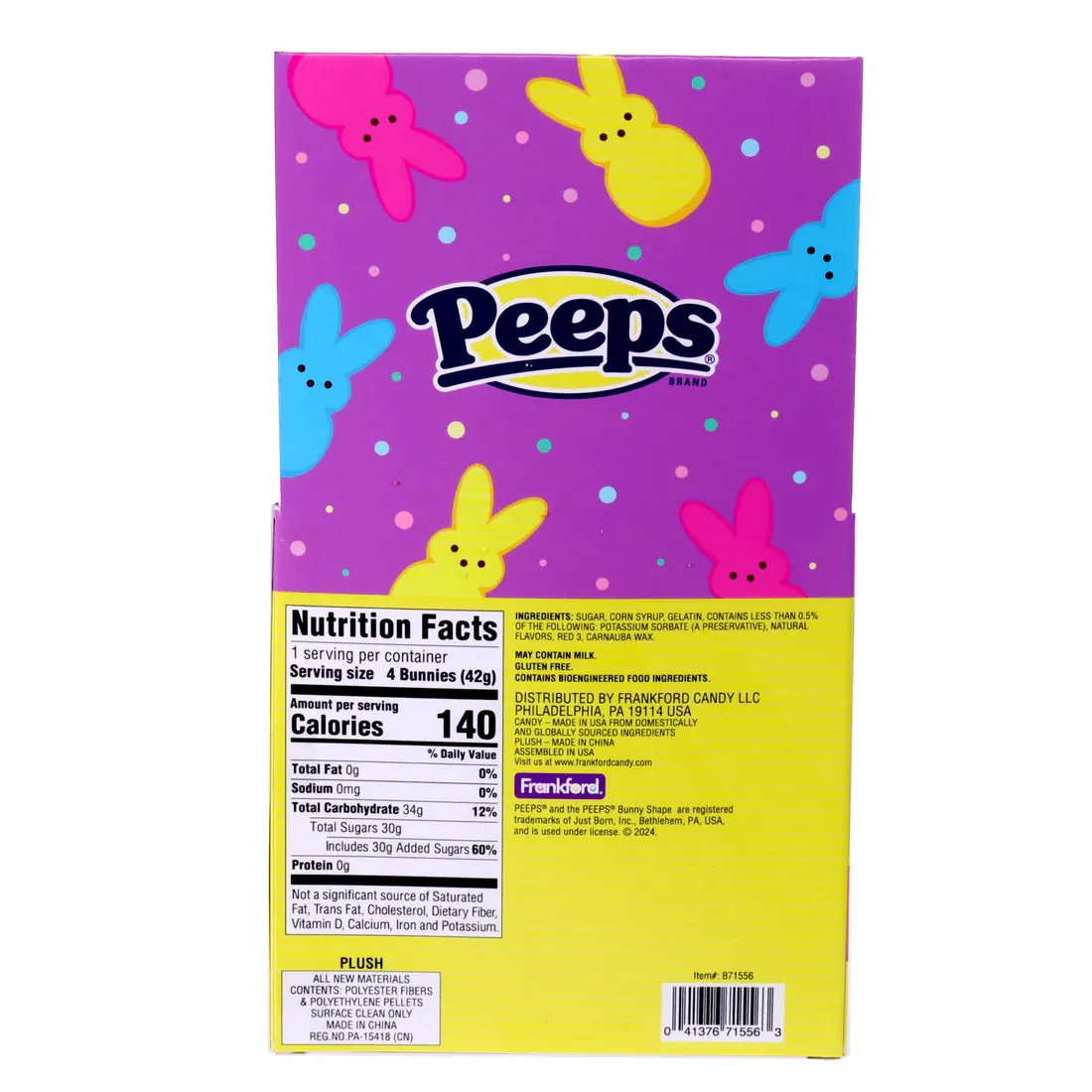 Peeps Plush Bunny Gift Set - Tie Dye: 6-Piece Case - Image 4