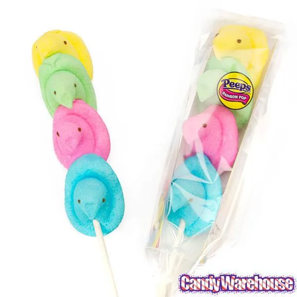Peeps Rainbow Marshmallow Chicks Pops: 28-Piece Box - Image 4