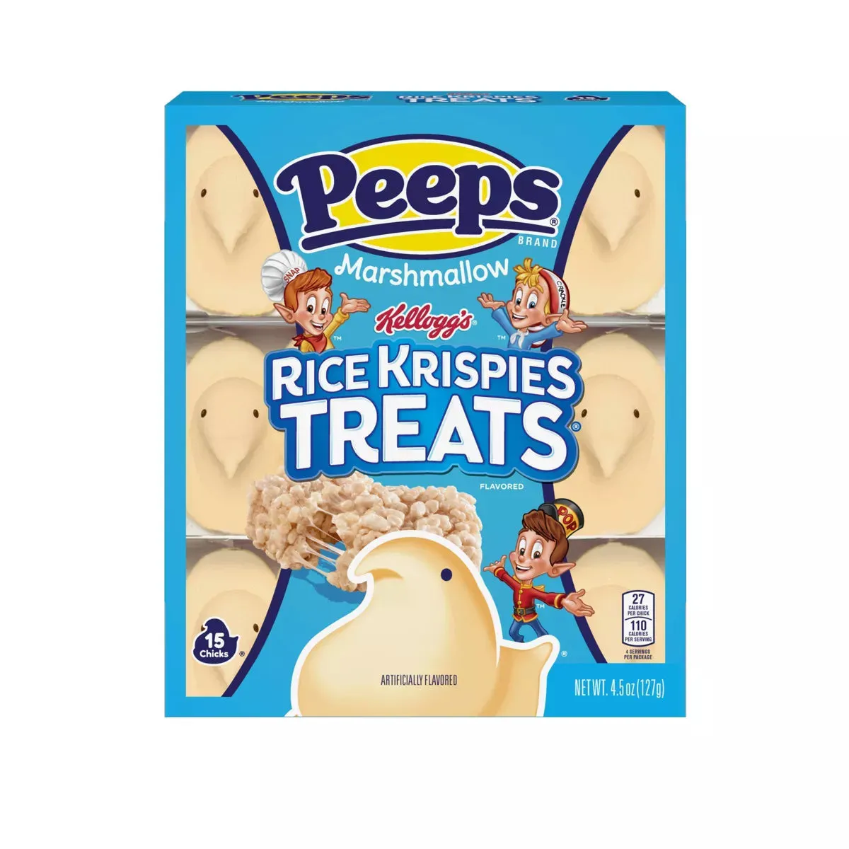 Peeps Rice Krispie Treats Marshmallow Chicks: 15-Piece Pack
