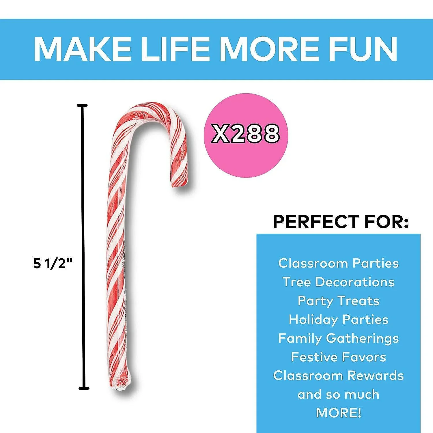 Peppermint Candy Canes - Bulk: 288-Piece Case - Image 3