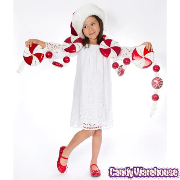 Peppermint Candy Ornaments 6-Foot Garland - Image 3
