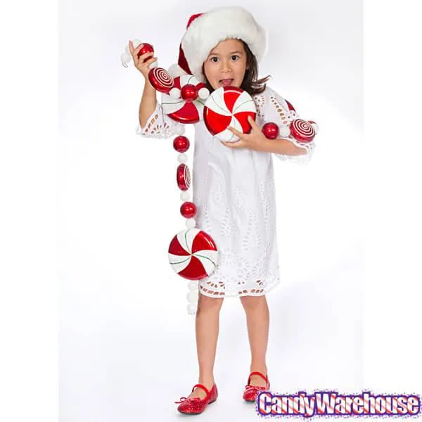 Peppermint Candy Ornaments 6-Foot Garland - Image 4