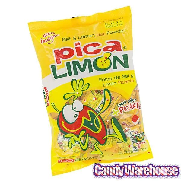 Pica Limon Salt & Lemon Spicy Powder Packs: 100-Piece Bag - Image 4