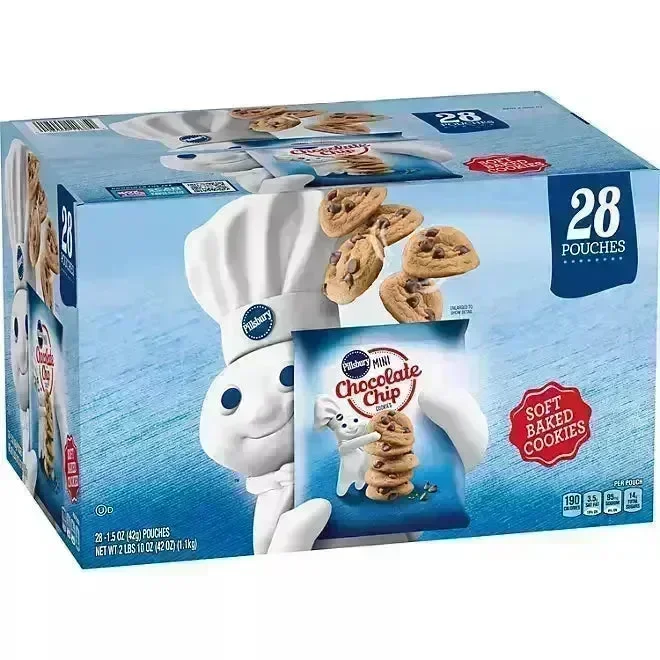 Pillsbury Soft Baked Mini Chocolate Chip Cookies: 28-Piece Box
