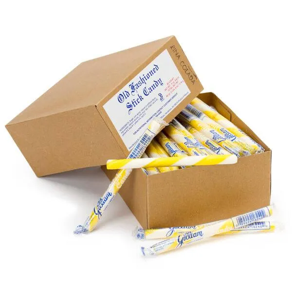Old Fashioned Hard Candy Sticks - Pina Colada: 80-Piece Box - Image 4
