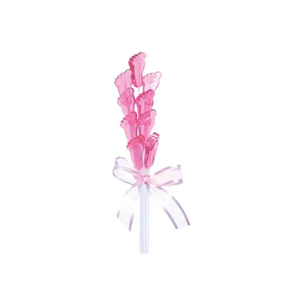 Sparkle Candy Baby Feet Lollipops - Pink: 100-Piece Bag - Image 2