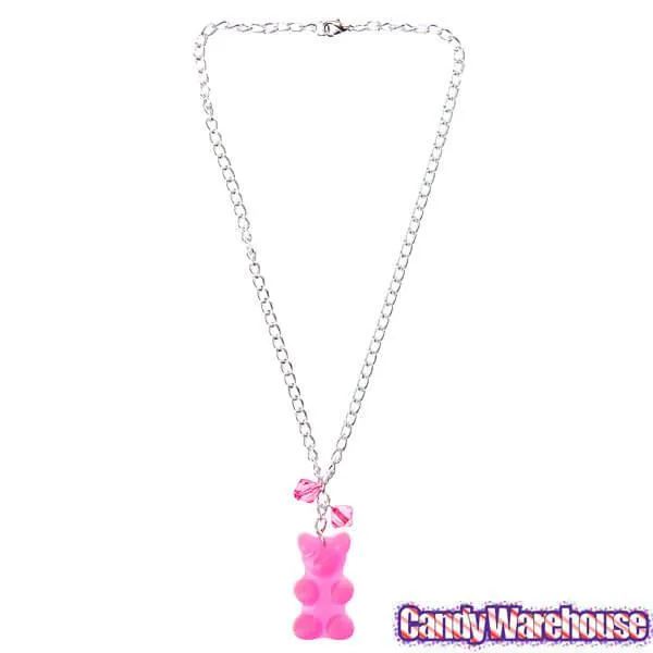 Giant Gummy Bear Necklace - Pink - Image 3