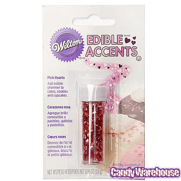 Pink Hearts Edible Accents: 0.06-Ounce Bottle - Image 3