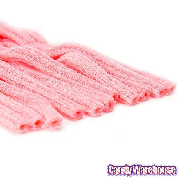 Dorval Sour Power Straws Candy - Pink Lemonade: 200-Piece Tub - Image 2