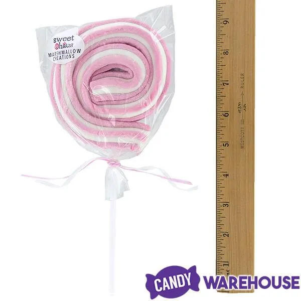 Jumbo Marshmallow Roller Pops - Pink: 18-Piece Box - Image 4
