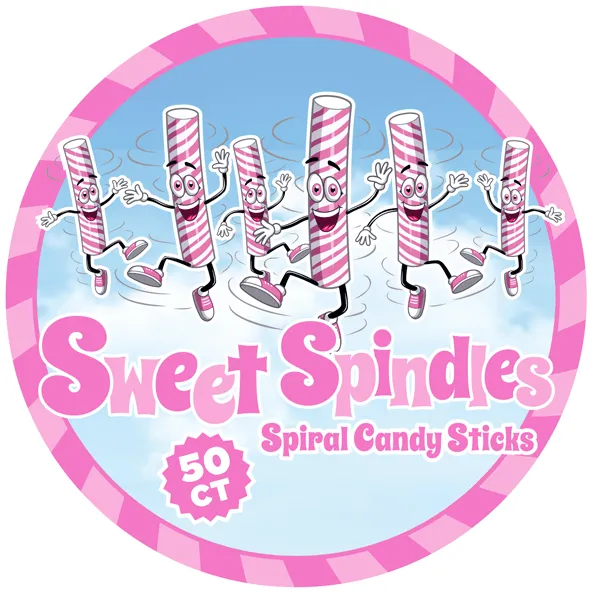 Sweet Spindles Mini Hard Candy Sticks - Cherry: 50-Piece Jar - Image 4