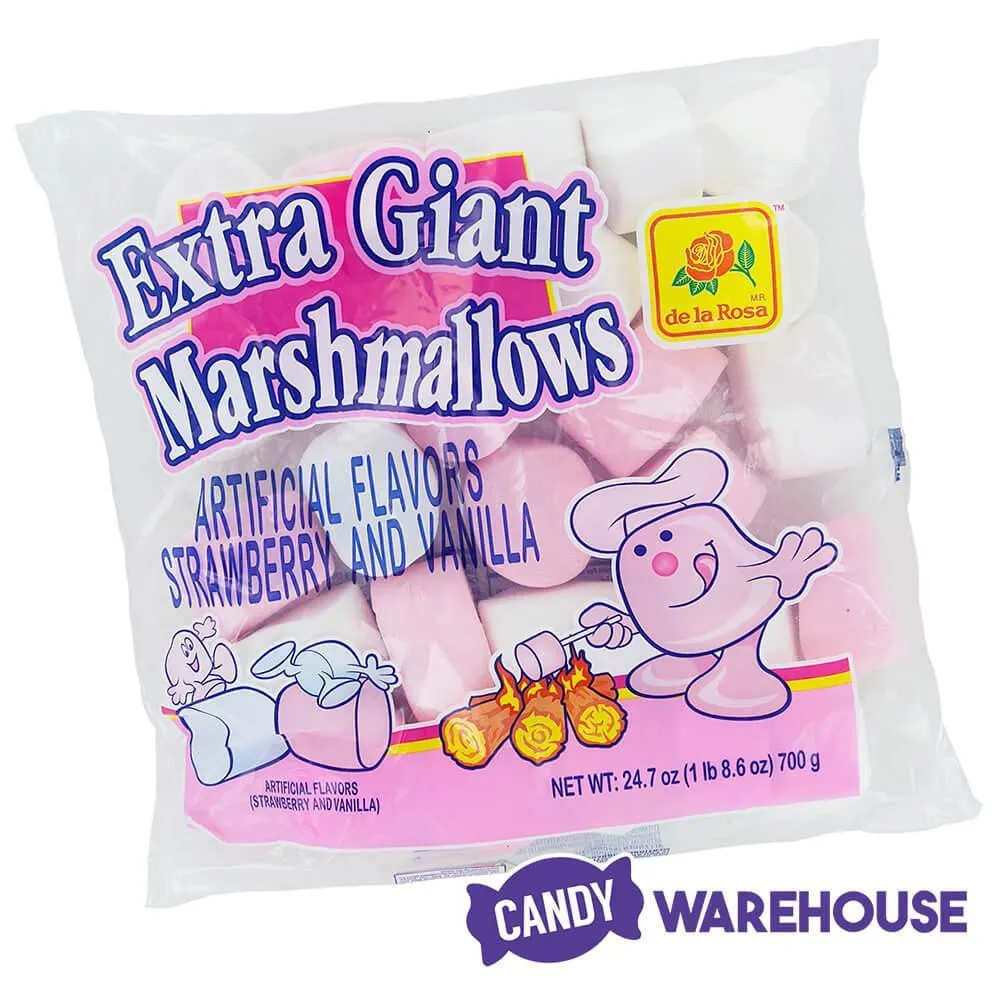 Super Giant Pink & White Marshmallows: 25-Piece Bag - Image 3