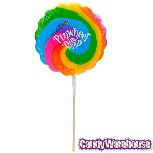 Pinwheel Pop 12-Ounce Psychedelic Swirl Suckers - Rainbow: 2-Piece Box - Image 4