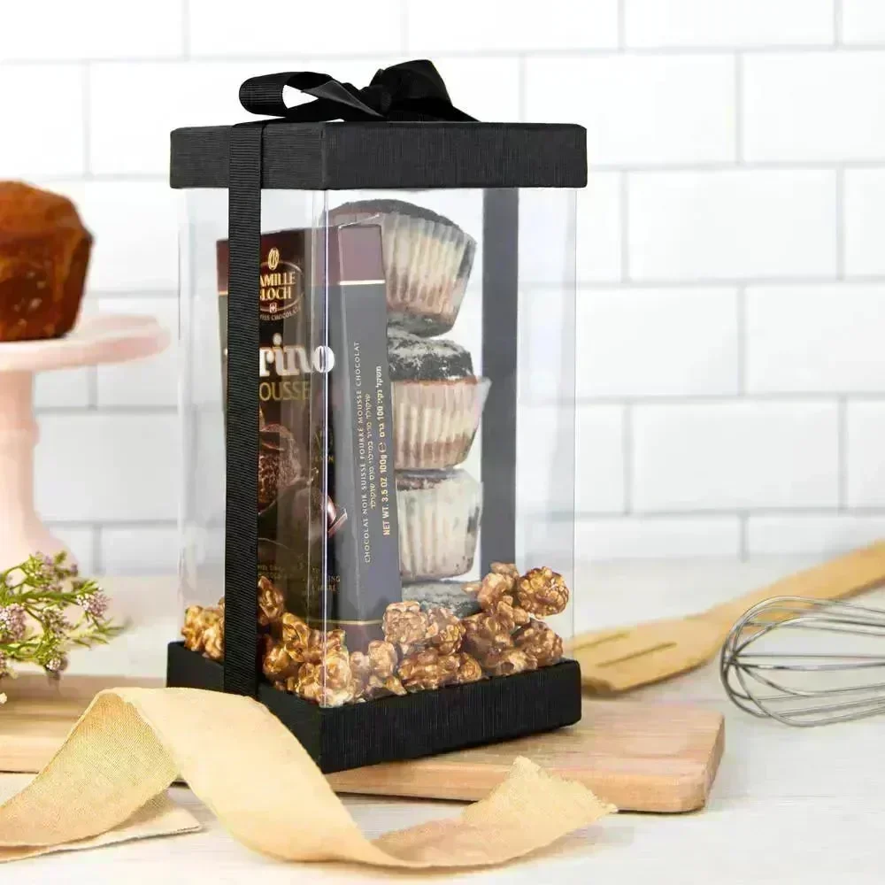 Plastic Gift Boxes 6 Pack Black 8X4X4" - Image 5