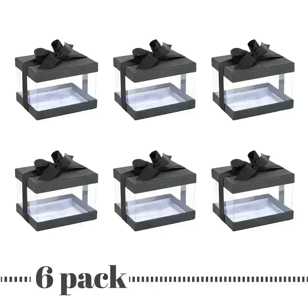 Plastic Gift Boxes Elegant Party Favor Black 5X4X3.5 - Image 7