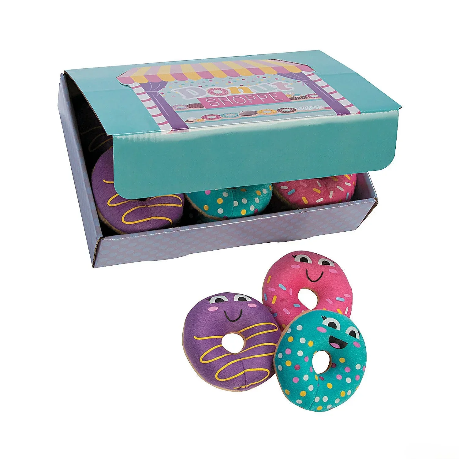 Plush Smiling Donuts in Box: 12-Piece Display - Image 2