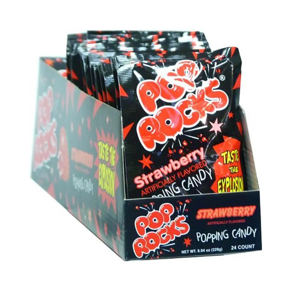 Pop Rocks Candy Packs - Strawberry: 24-Piece Box - Image 3