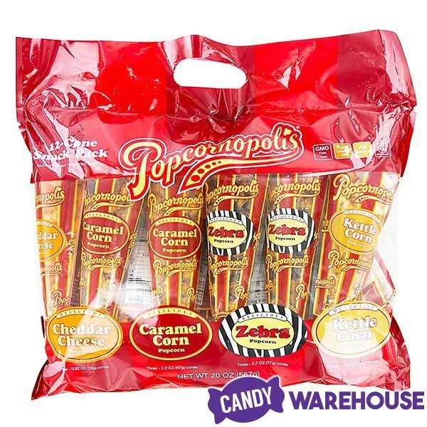 Popcornopolis Mini Cones Assorted Popcorn Packs: 12-Piece Bag - Image 7