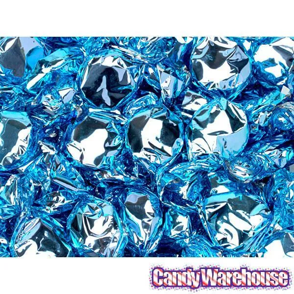 Primrose Metallic Foiled Hard Candy Buttons - Light Blue: 5LB Bag - Image 2